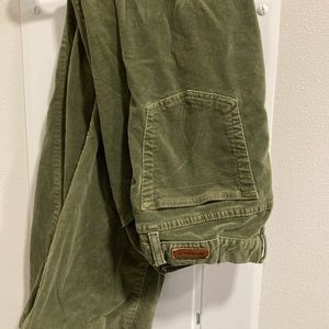 Green corduroy Calvin Klein jeans